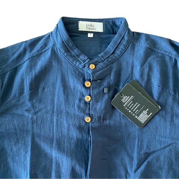 POLOMANO Men's Button Down Long Sleeve Shirts - Picture 6 of 9